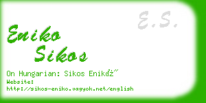 eniko sikos business card